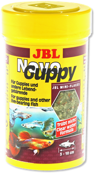 JBL NovoGuppy 100 мл. - Основной корм для гуппи и других живородящих - фото 26671