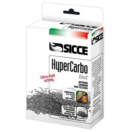 SICCE Наполнитель для фильтров HYPERCARBO FAST активированный уголь 3x100 г. 55949