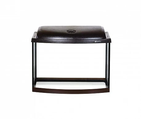 Aquaplus аквариум Ф50 / 46л фигурный Венге LED (50*30*35)+Крышка, лампа  LEDDY TUBE Retro Fit Sunny 1*8Вт, стекло 5/5 (Аква Плюс) 991929