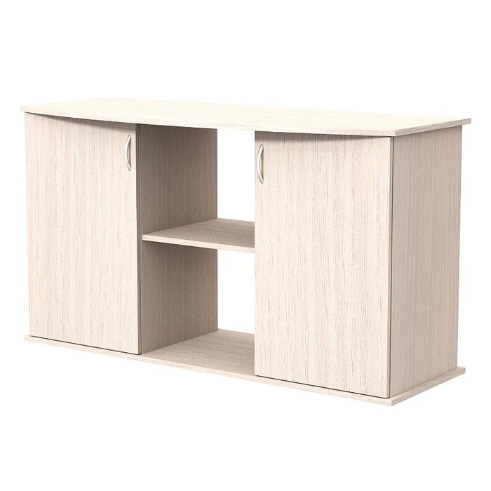 Тумба фигурная 120*40*72 выбеленный дуб, с 2я дверцами ДСП модель 2016 211197