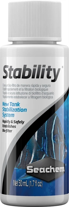 Seachem Stability 50 мл - живые бактерии для запуска биологической фильтрации, 5мл на 80л SCH-124