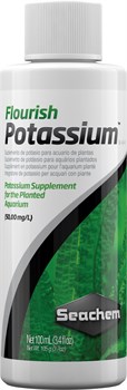 Seachem Flourish Potassium 100 мл - удобрение для растений - добавка калия 5 мл на 125 л - фото 27019