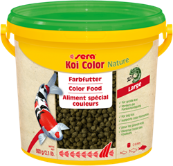 sera KOI Color Nature large 3,8 л (гранулы - 6 мм) - корм для улучшения окраски карпов Кои - фото 27098