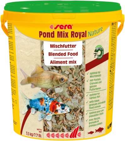 sera pond Mix Royal Nature 21 л - корм для всех видов прудовых рыб S7108