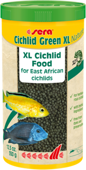 sera Cichlid Green XL Nature 1 л - гранулы со спирулиной (10%) для крупных травоядных цихлид - фото 27840