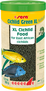 sera Cichlid Green XL Nature 1 л - гранулы со спирулиной (10%) для крупных травоядных цихлид S0213 - фото 27840