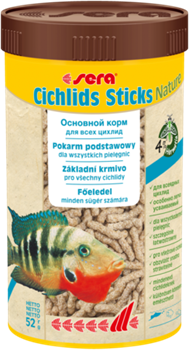 sera Cichlids Sticks Nature 250 мл - корм в палочках для всех видов цихлид и других крупных рыб - фото 27847