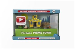 Prime "Городок PRIME TOWN" - аквариум для петушка детский, 5л, полный комплект с оборудованием и декорациями - фото 28164