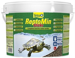 Tetra ReptoMin Sticks 10 л - полноценный корм для водных черепах и других плотоядных рептилий - фото 28985