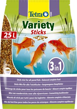 Tetra Pond Variety Sticks корм для прудовых рыб, 3 вида палочек 25 л - фото 29160