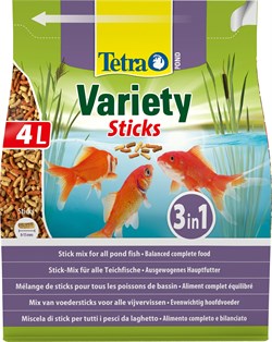 Tetra Pond Variety Sticks корм для прудовых рыб, 3 вида палочек 4 л - фото 29164