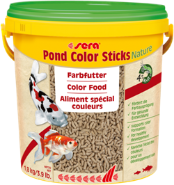 sera pond Color Sticks Nature 10 л - корм для улучшения окраски прудовых рыб - фото 29308