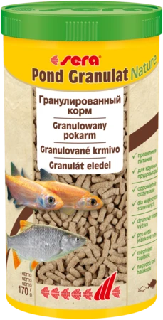 sera pond granulat Nature 1 л (палочки) - корм для прудовых рыб S7170