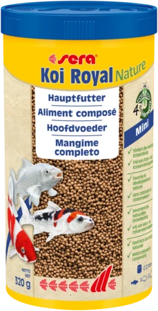 sera KOI Royal mini Nature 1 л (гранулы - 2 мм) - корм для молодых карпов Кои S7110