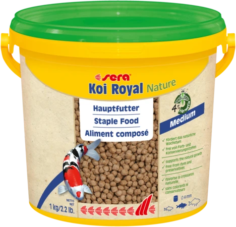 sera KOI Royal medium Nature 3,8 л (гранулы - 4 мм) - корм для средних карпов Кои S7117