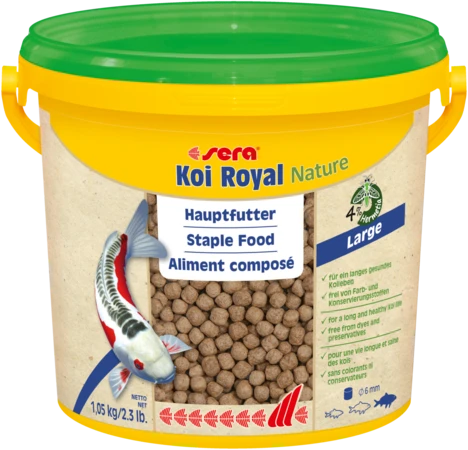 sera KOI Royal large Nature 3,8 л (гранулы - 6 мм) - корм для крупных карпов Кои S7126
