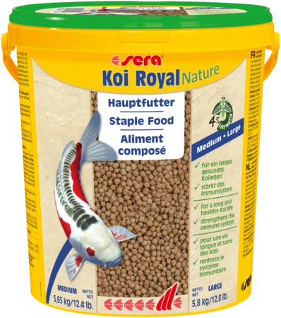 sera KOI Royal large Nature 21 л (гранулы - 6 мм) - корм для крупных карпов Кои S7130