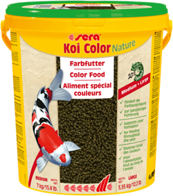 sera KOI Color large 20 л (гранулы - 6 мм) - корм для улучшения окраски карпов Кои - фото 29345