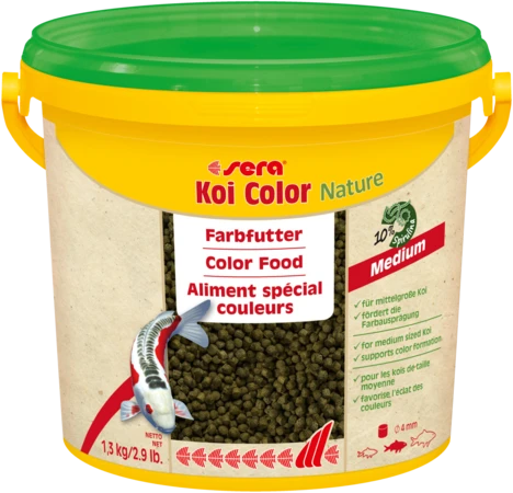 sera KOI Color medium Nature 3,8 л (гранулы - 4 мм) - корм для улучшения окраски карпов Кои S7022