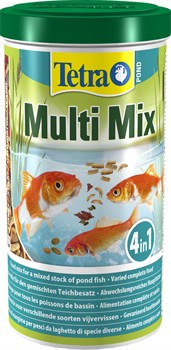 Tetra Pond MultiMix корм для прудовых рыб (гранулы, хлопья, таблетки, гаммарус) 1 л - фото 29350