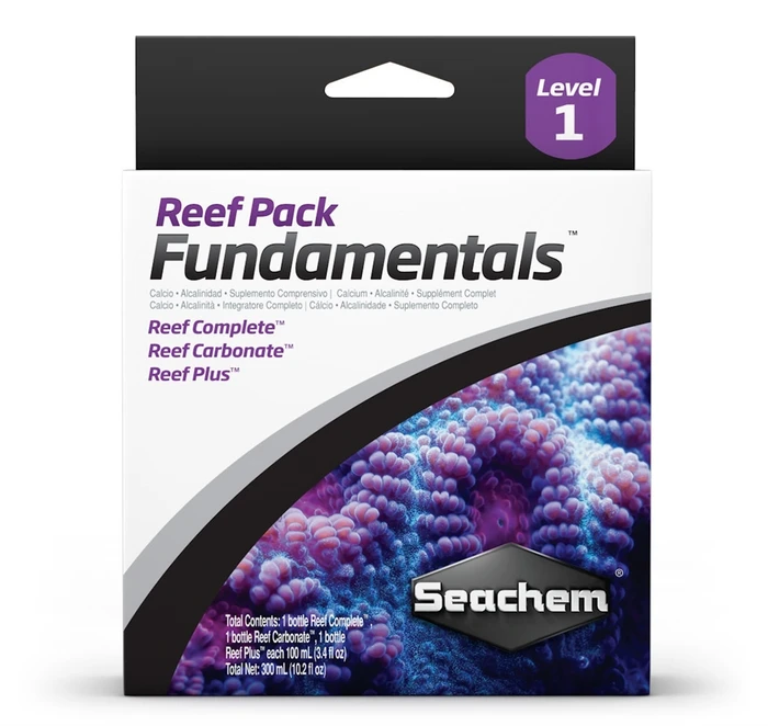 Комплекс препаратов Seachem Reef Pack:Fundamentals 3x для поддержания уровня содержания микро- и макроэлементов, 100мл SCH-1335