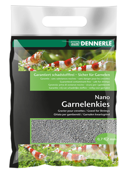Dennerle Nano Garnelenkies - грунт для мини-аквариумов, цвет Arkansas grеу (серый), фракция 0,7-1,2 мм., 2 кг. - фото 29977