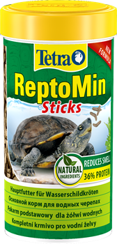 Tetra ReptoMin 250 мл - полноценный корм для водных черепах и других плотоядных рептилий - фото 29994