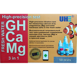 UHE GH+Ca+Mg test - тест для определения концентрации кальция, магния и общей жёсткости в пресной воде - фото 30577