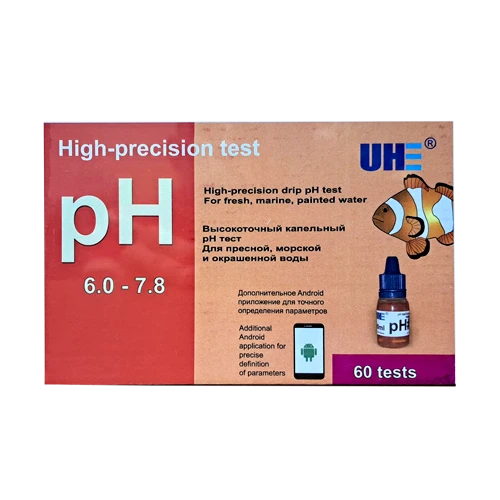 UHE pH 6,0-7,8 test - тест для определения уровня pH воды UPH6