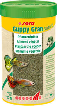 sera Guppy gran Nature 250 мл - специальный корм для гуппи (гранулы) - фото 31394
