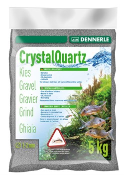 Dennerle Kristall-Quarz - аквариумный грунт, гравий фракции 1-2 мм, цвет сланцево-серый, 5 кг. - фото 31397