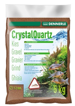 Dennerle Kristall-Quarz - аквариумный грунт, гравий фракции 1-2 мм, цвет светло-коричневый (цвет косули), 5 кг. - фото 31399