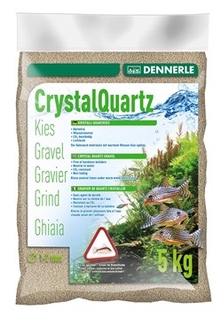 Dennerle Kristall-Quarz - аквариумный грунт , гравий фракции 1-2 мм, цвет природный белый, 5 кг. - фото 31400