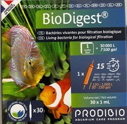 Prodibio BIO DIGEST гипер-концентрированный бактериальный препарат для пресных и морских аквариумов (30 капсул) - фото 31500
