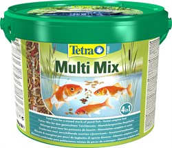 Tetra Pond MultiMix корм для прудовых рыб (гранулы, хлопья, таблетки, гаммарус) 10 л - фото 31551
