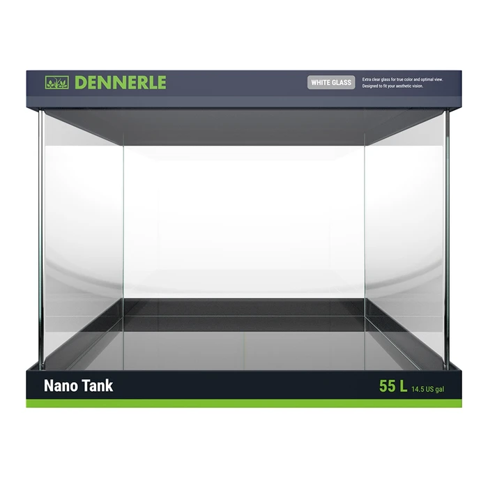 Dennerle Nano Scaper's Tank White Glass 55 литров - аквариум из осветленного стекла - передние углы скруглённые (передняя и боковые стенки из единого стекла) Den-3930