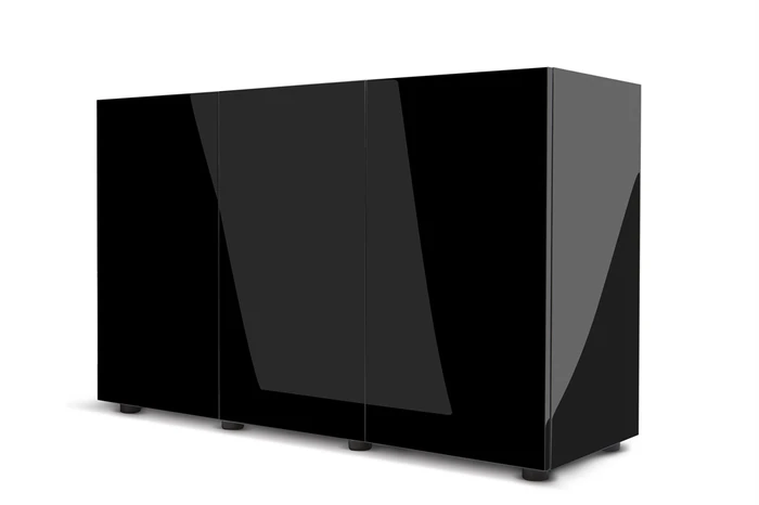 AQUAEL подставка для аквариума Glossy 150 - 150*50*73 прямая (ДСП), 3 дверцы (ДСП с накладками из акрила) 113631