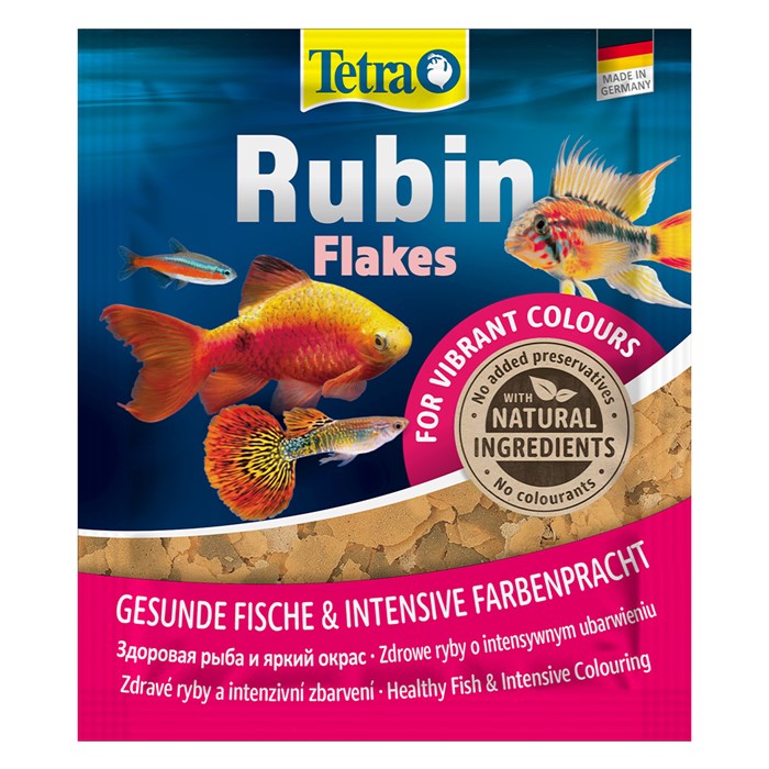 Tetra Rubin 12г (пакетик)  - корм для улучшения окраски рыб (хлопья) 766396 - фото 35666