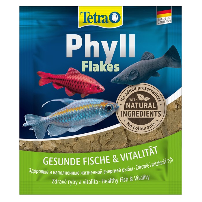 Tetra Phyll 12 г (пакетик) - корм для растительноядных рыб (хлопья) Tet-134430 - фото 35682