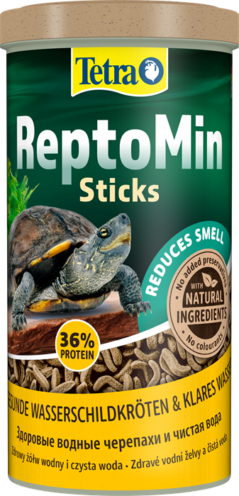 Tetra ReptoMin Sticks 1000 мл - полноценный корм для водных черепах и других плотоядных рептилий 204270 - фото 35727