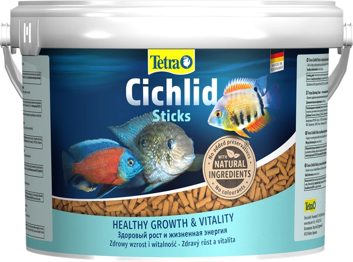 Tetra Cichlid Sticks 3,6 л (ведро) - основной корм для цихлид (палочки) 193802