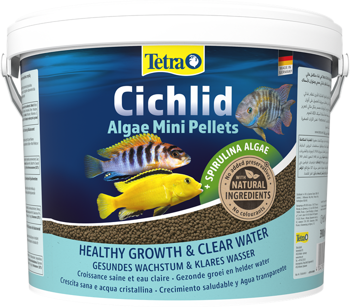 Tetra Cichlid Algae Mini 10л - основной корм для мелких травоядных цихлид 201408 - фото 35734