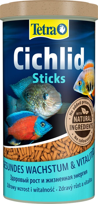 Tetra Cichlid Sticks 1 л - основной корм для цихлид (палочки) 198975