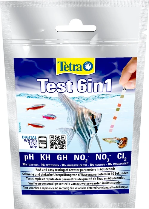 Tetratest 6 in 1 (10 полосок) - тест 6 в 1 - для быстрого измерения основных параметров - УЦЕНКА (срок годности - 07/2026) 44572