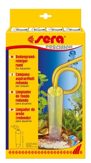 sera Gravel Cleaner Round - грунтоочиститель круглый для аквариума (колба - 24 см, шланг - 120 см) - жёлтый S8560