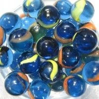 AquaMarbles Шарики голубые перламутровые  Shiny сетка 200г 4052