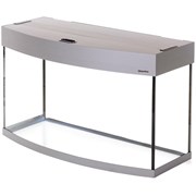 Aquaplus аквариум LUX Ф 170л фигурный (100*40*56), цвет металлик + крышка, светильник Т8 2*30Вт, стекло 6/8 213931