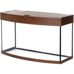Aquaplus аквариум LUX Ф 225л фигурный (120*40*61), цвет орех + крышка, светильник Т8 2*38Вт, стекло 8/8 84290