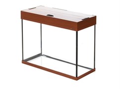Aquaplus аквариум П-100 LUX цвет - итальянский орех - (70*30*50) + вклеенная крышка 70х30 2*18Вт 214143