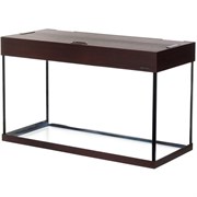Aquaplus аквариум П-120 LUX цвет- махагон - (80*35*43) + вклеенная крышка 80x35 2*18Вт 213443